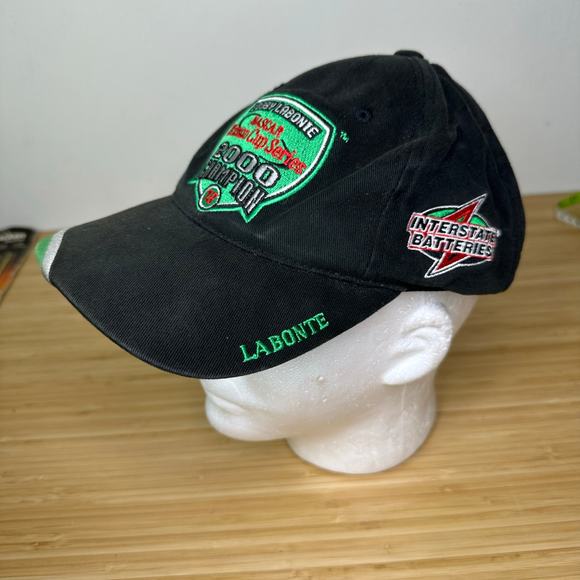 Vintage NASCAR‎ Bobby Labonte #18 Winston Cup Series 2000 Champion Hat Cap Black - Picture 2 of 8